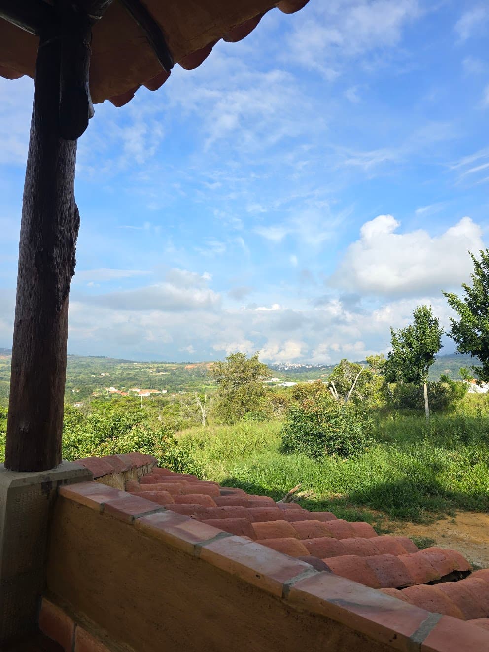 Vista de la terraza de la cabaña
